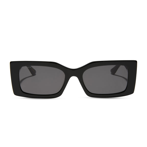 alessandra - black + grey + polarized sunglasses 2
