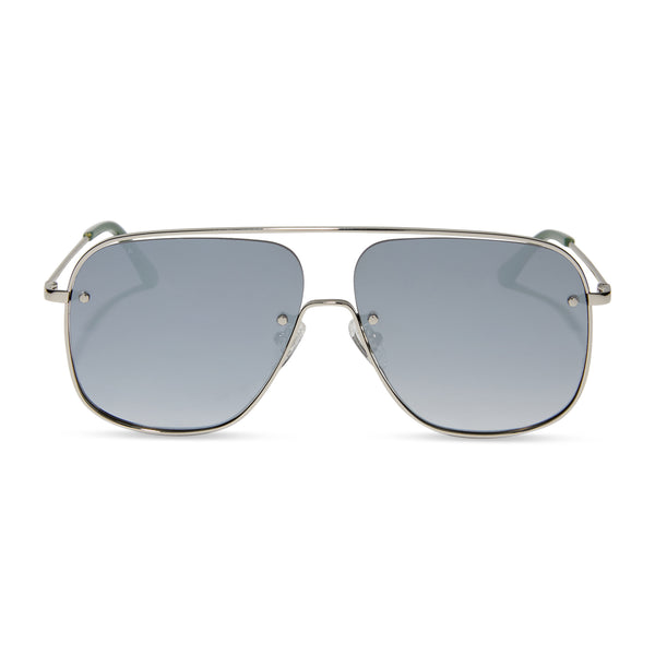 cynthia - silver w alpine temple tips + grey gradient with silver flash + polarized sunglasses 2