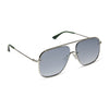 Color swatch for cynthia - silver w alpine temple tips + grey gradient with silver flash + polarized sunglasses