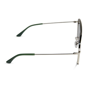 CYNTHIA - SILVER W ALPINE TEMPLE TIPS + GREY GRADIENT WITH SILVER FLASH + POLARIZED SUNGLASSES