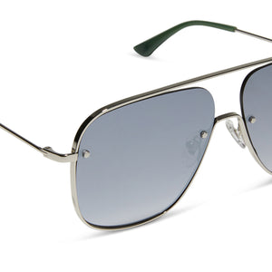 Iconica Navigator Sunglasses | Silver & Grey Gradient | DIFF Eyewear
