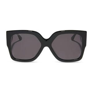 Diff Eyewear Black Oversized Square Sunglasses Black and Grey Gia Sunglasses | DIFF Eyewear main image 2