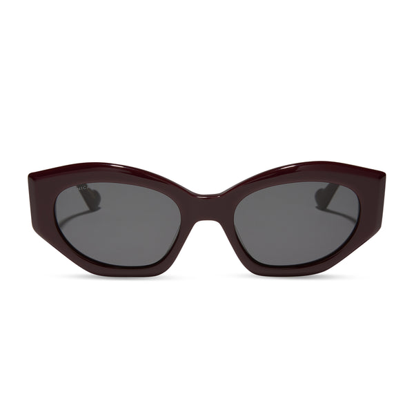 margot - bordeaux + grey + polarized sunglasses 2