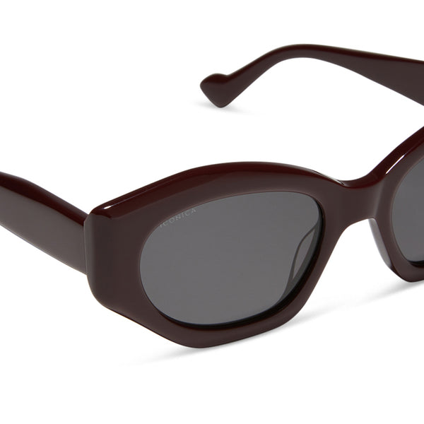 margot - bordeaux + grey + polarized sunglasses 4