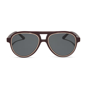 PIA - BORDEAUX + GREY + POLARIZED SUNGLASSES