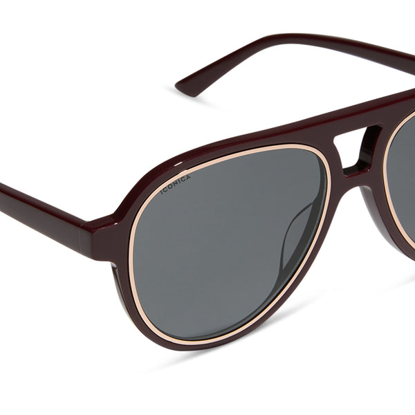 pia - bordeaux + grey + polarized sunglasses 4