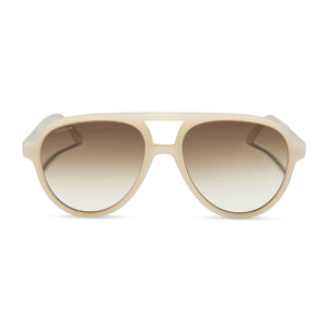 Iconica Pia Aviator Sunglasses Nude Beige IC01-0570-NUBGP Brown Gradient Lens Iconica Pia Sunglasses | Nude & Brown Gradient Polarized  main image 3