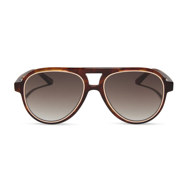 pia - salted caramel tortoise + brown gradient + polarized sunglasses 2