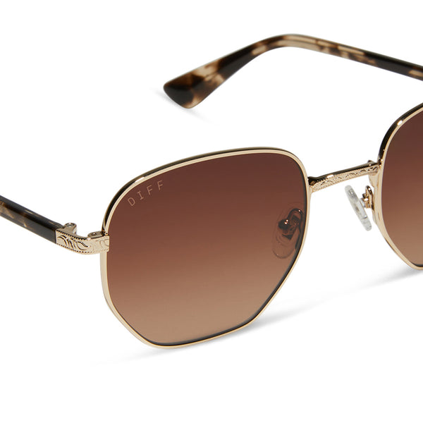 jessie james decker - jjd + gold + brown gradient sunglasses 4