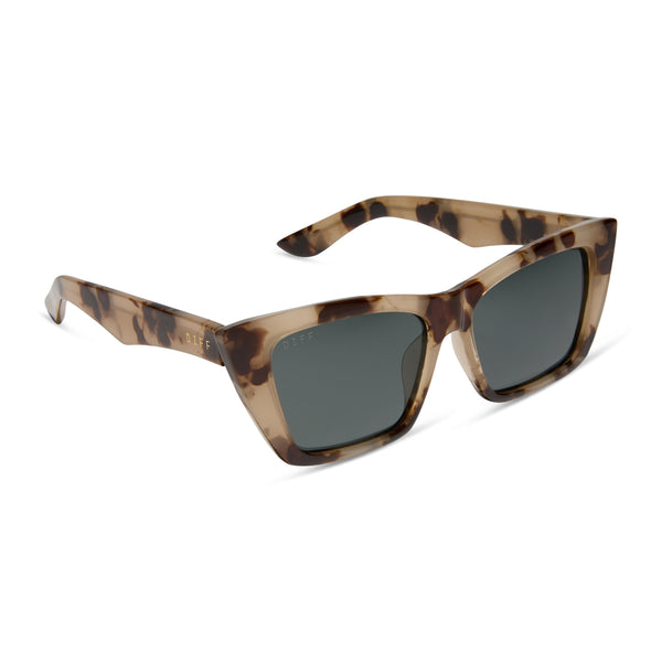 krista horton - the kolly + cream tortoise + grey + polarized sunglasses 2