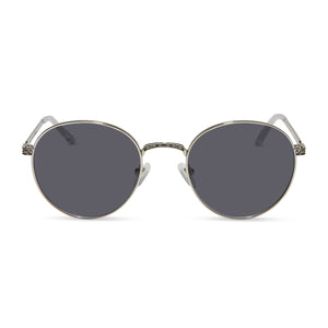 star wars x diff eyewear mace windu™️ prescription sunglasses with space oxidized steel metal frame front view