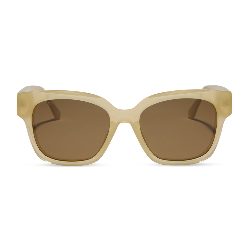 Madison Mealy Mae Sunglasses | Neutral Crystal & Truffle | DIFF 