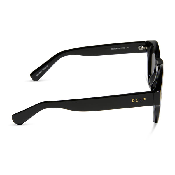 madison mealy - nora + black + grey + polarized sunglasses 3