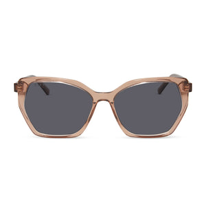 diff eyewear featuring the maisie cat eye prescription sunglasses with a café ole frame and grey prescription lenses front view