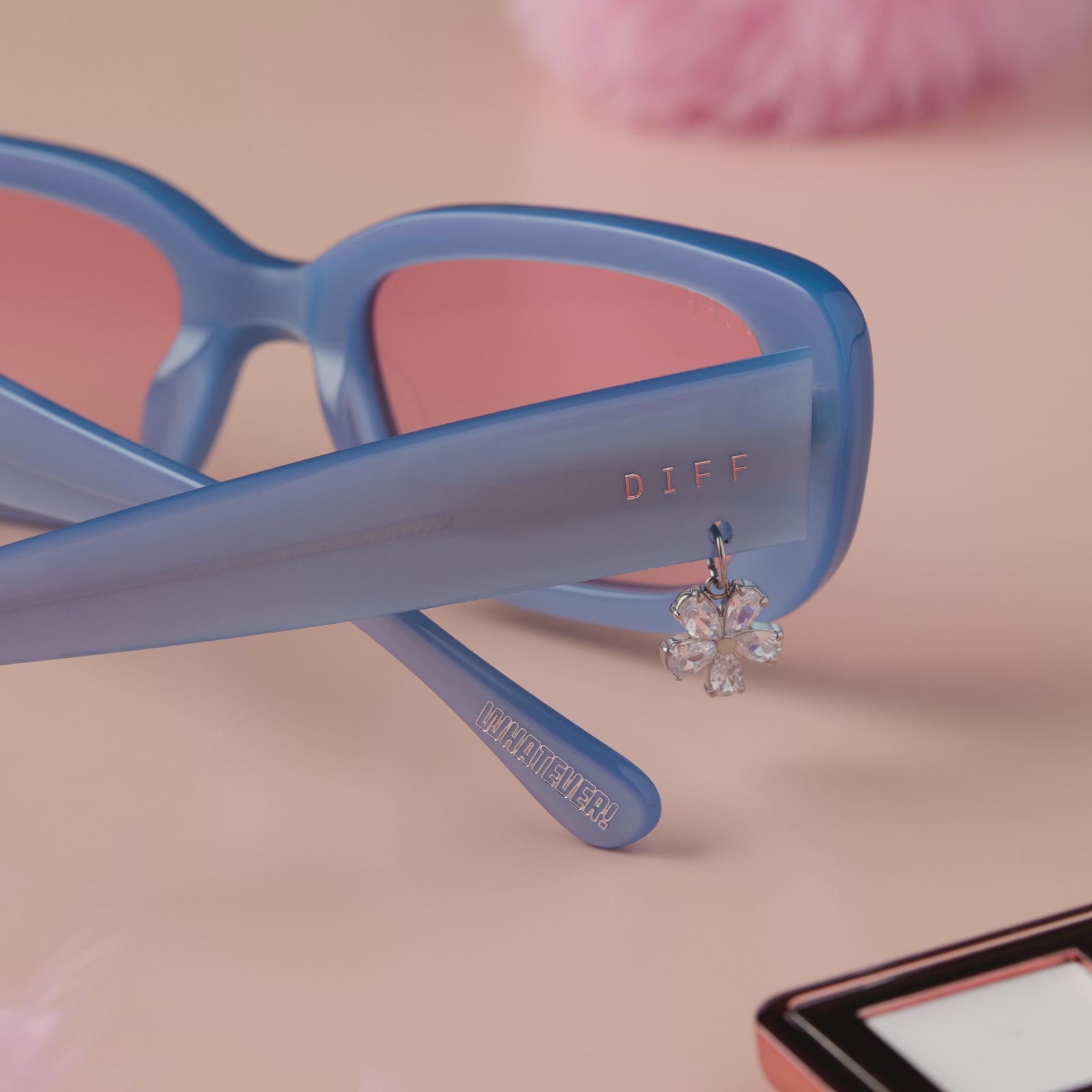 Clueless Cher Sunglasses | Light Blue & Pink Gradient | DIFF 
