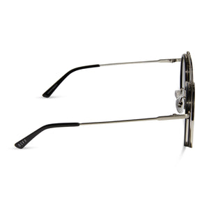 star wars x diff eyewear anakin™️ podracer™️ round prescription glasses with a galactic brushed silver metal frame side view