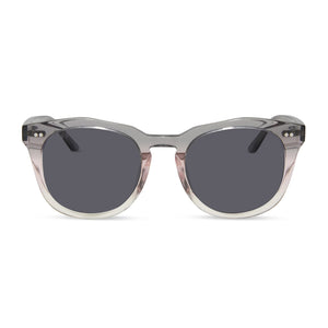 diff eyewear weston round prescription sunglasses with a smoke rose crystal ombre frame front view