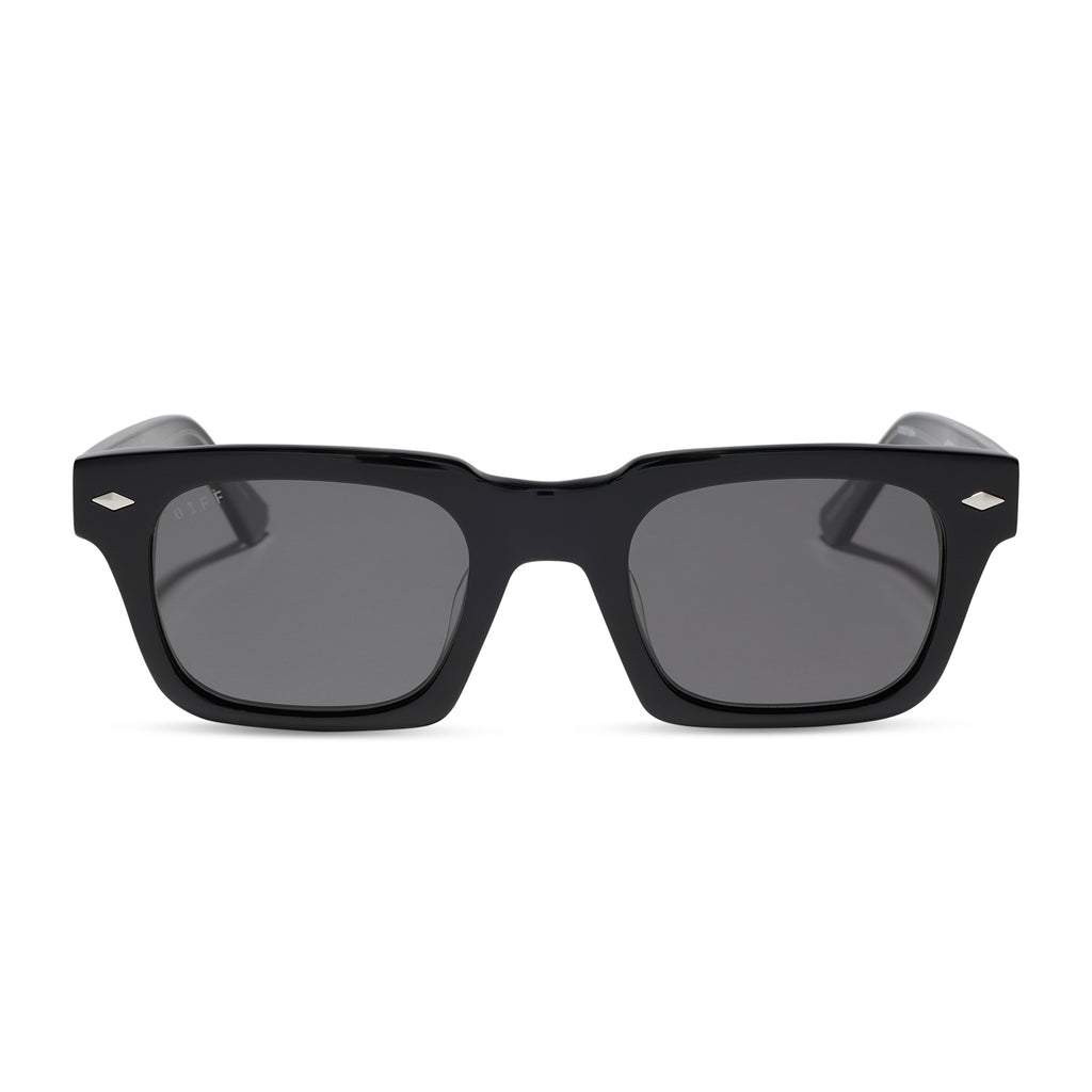 KAYCE DUTTON - CLASSIC BLACK + GREY + POLARIZED SUNGLASSES