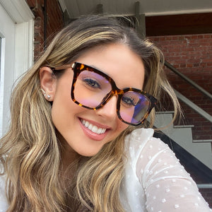 DIFF Eyewear Bella Blue Light Blocking Glasses - Espresso Tortoise Bella Square Glasses | Espresso Tortoise & Blue Light  main image 3