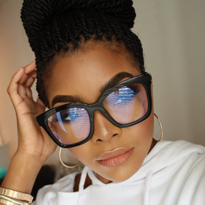 Bella Square Glasses | Espresso Tortoise & Blue Light  display picture 1