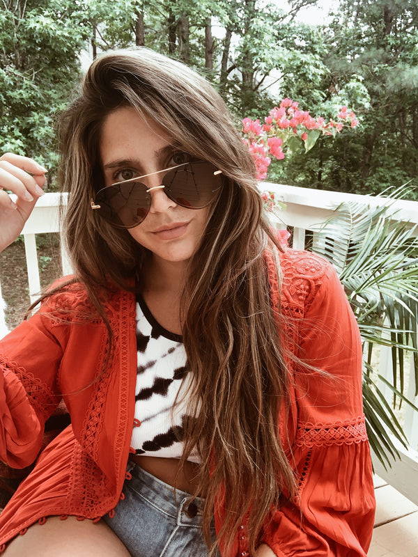 lenox - gold + sea tortoise tips + brown gradient sunglasses 6