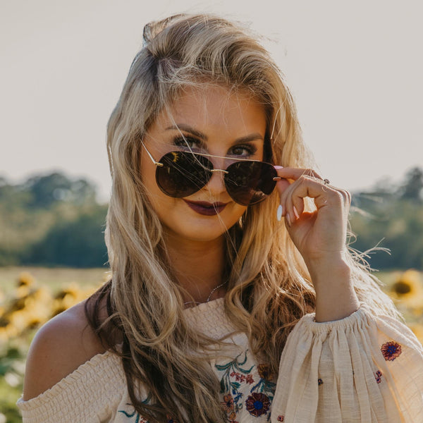 lenox - gold + sea tortoise tips + brown gradient sunglasses 7