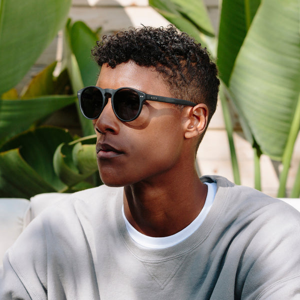cody - matte black + grey polarized sunglasses 1