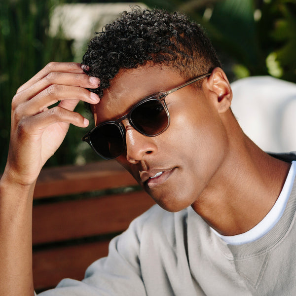 maxwell - storm crystal + grey gradient polarized sunglasses 1