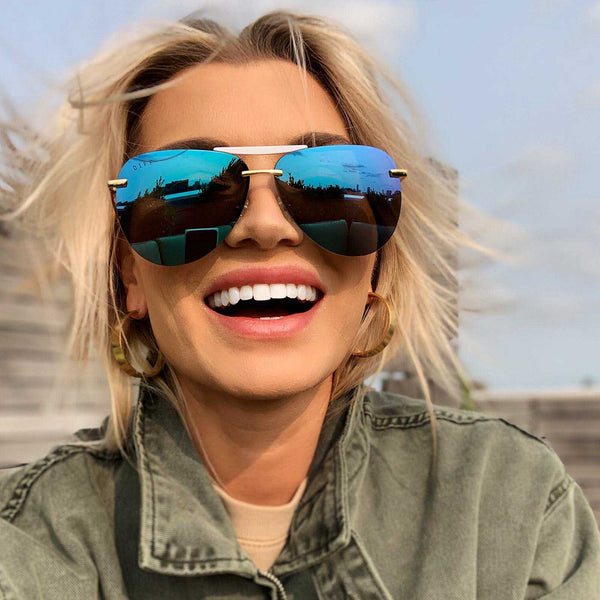 tahoe - gold + purple mirror sunglasses 6