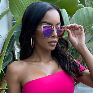 Pink mirror lens sunglasses sale