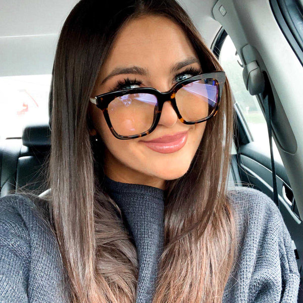 bella - tortoise + blue light technology glasses 4