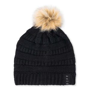 BEANIE POMPOM - BLACK