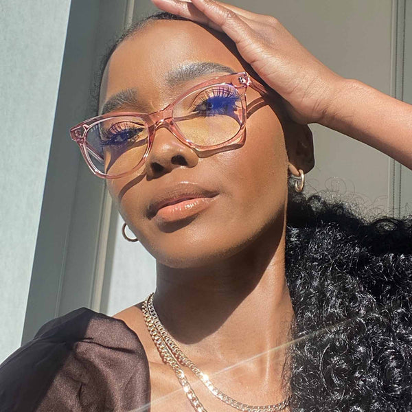 carina - azalea crystal + blue light technology glasses 1