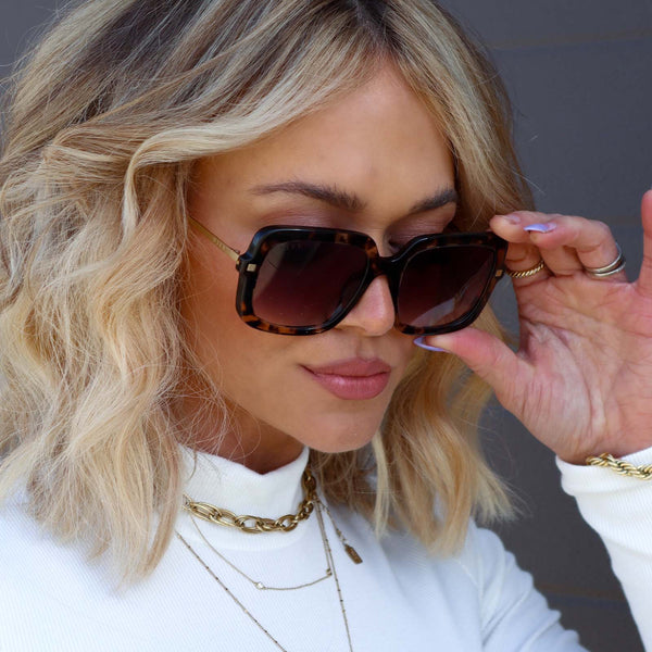 sandra - espresso tortoise + grey gradient sunglasses 7