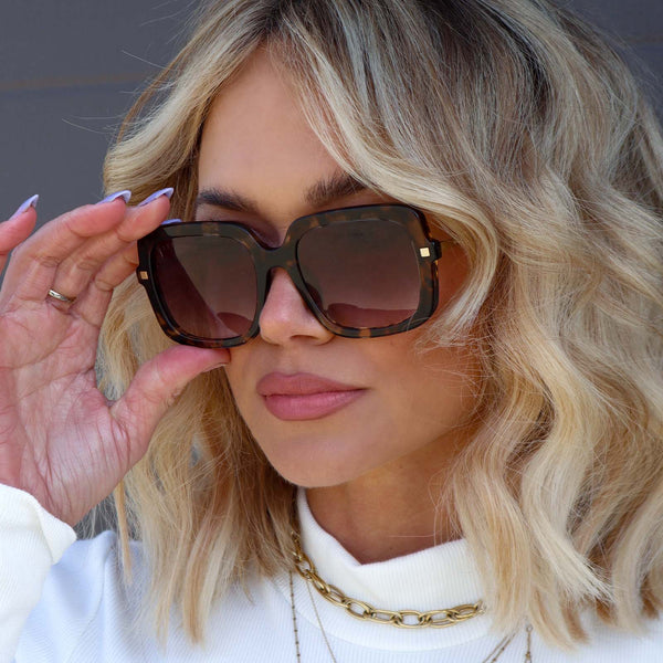 sandra - espresso tortoise + grey gradient sunglasses 1