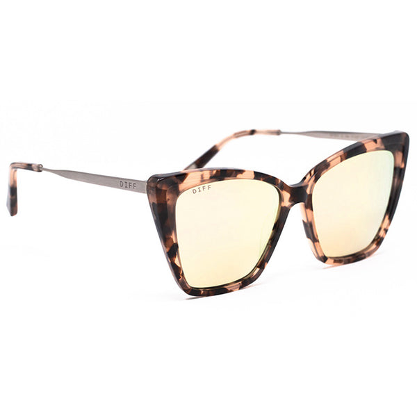 becky ii - himalayan tortoise + taupe mirror polarized sunglasses 2