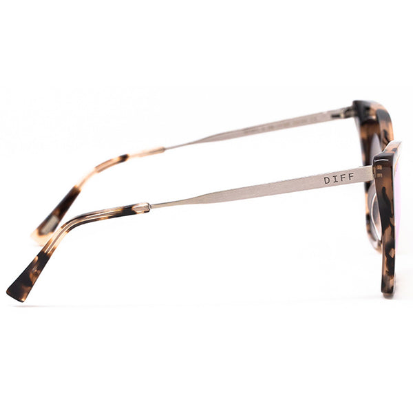 becky ii - himalayan tortoise + taupe mirror polarized sunglasses 3