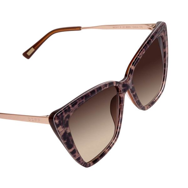 becky ii - leopard tortoise + brown gradient sunglasses 3