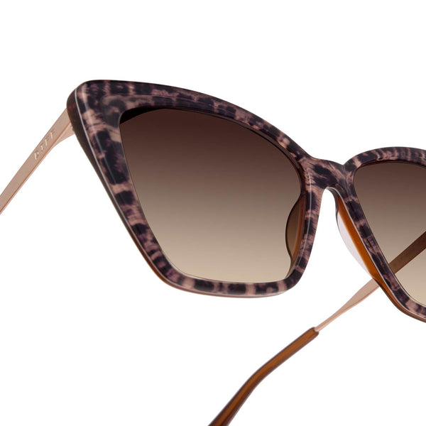 becky ii - leopard tortoise + brown gradient sunglasses 6
