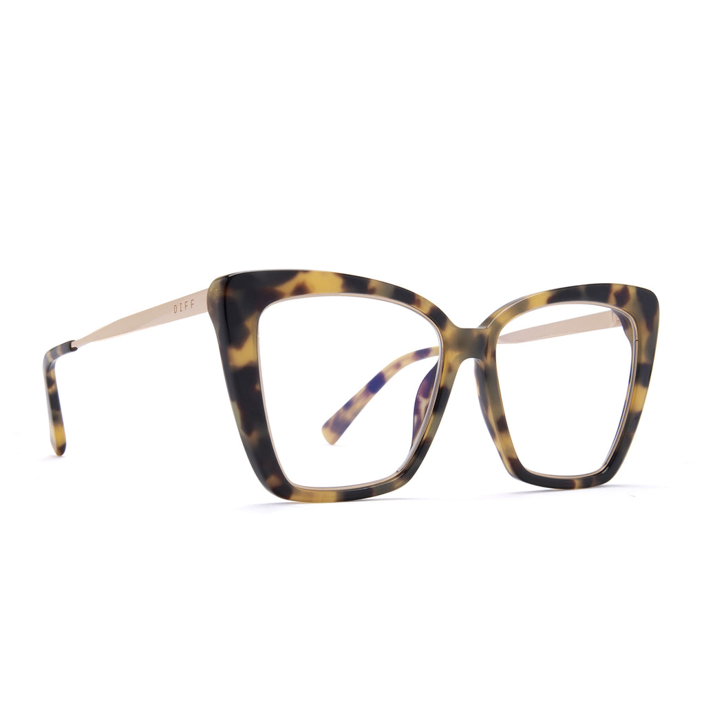 Becky IV Cat Eye Glasses | Hazel Tortoise & Blue Light Technology ...