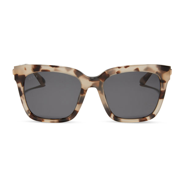 bella - cream tortoise + grey sunglasses