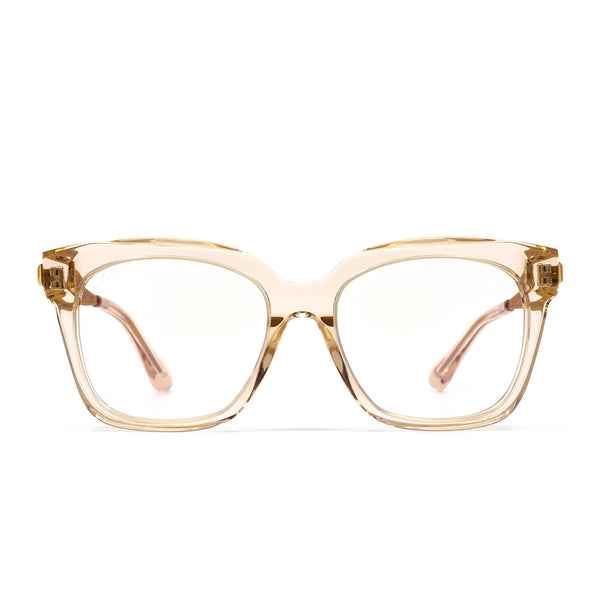Bella XS Square Glasses | Cream Tortoise & Blue Light  display picture 3