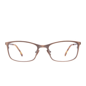 BERNIE - BRUSHED BROWN + CLEAR GLASSES