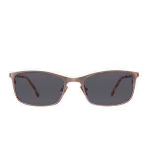 BERNIE - BRUSHED BROWN + CLEAR GLASSES