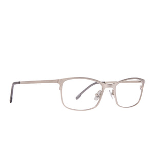 BERNIE - BRUSHED SILVER + PRESCRIPTION GLASSES