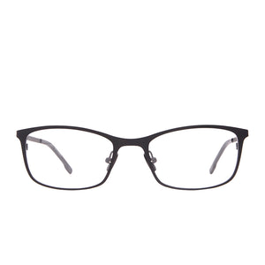 BERNIE - MATTE BLACK + CLEAR GLASSES