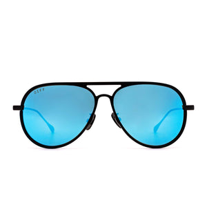 BLAKE - MATTE BLACK + BLUE MIRROR + POLARIZED SUNGLASSES