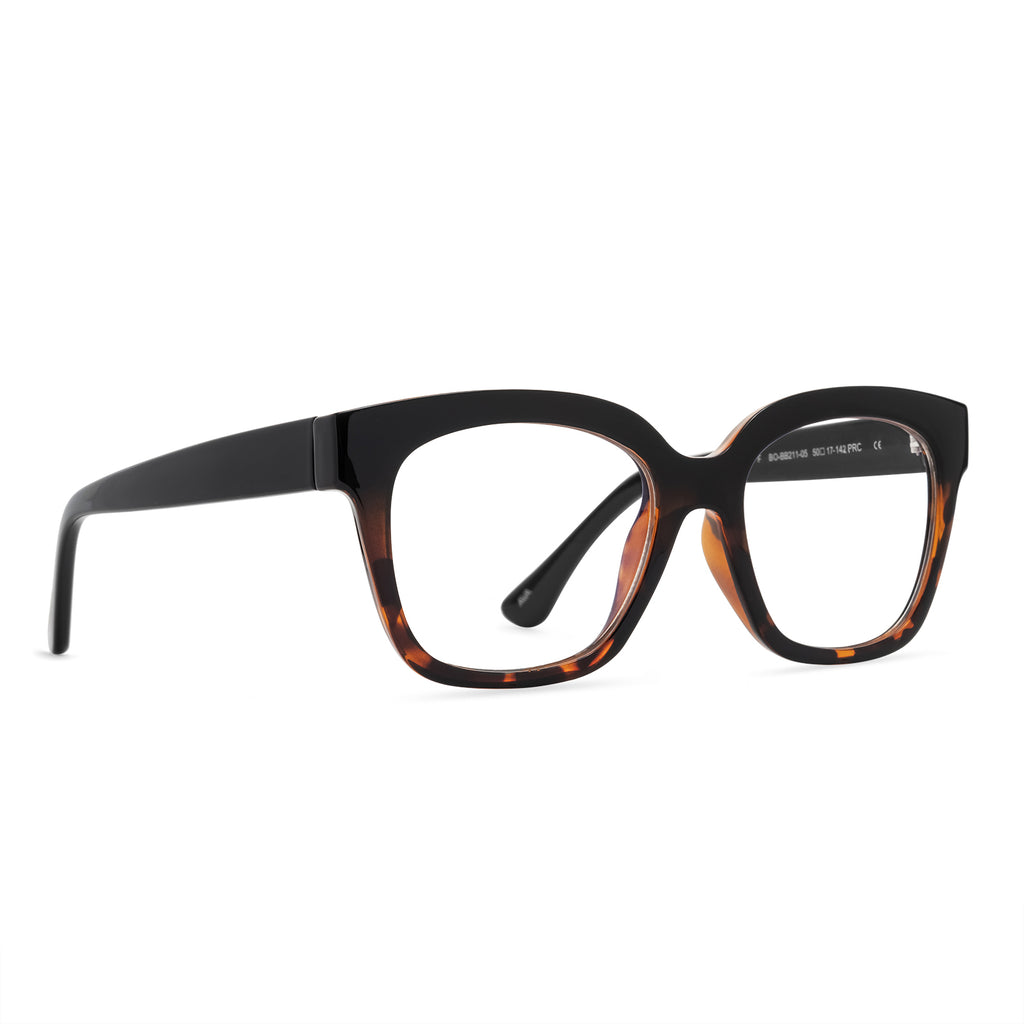 AVA BLACK TORTOISE + BLUE LIGHT READERS DIFF Eyewear