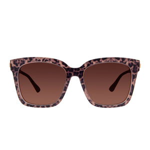 BELLA - LEOPARD TORTOISE + BROWN GRADIENT SUNGLASSES