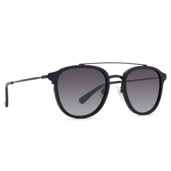 camden - matte black + grey gradient polarized sunglasses 2